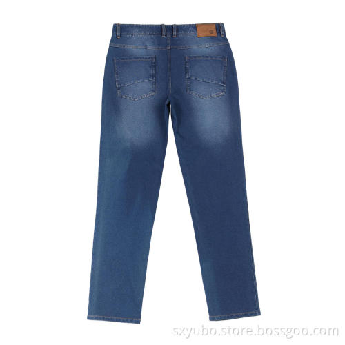 Popular Men's 96% Cotton 4% Spandex Knitted Jeans